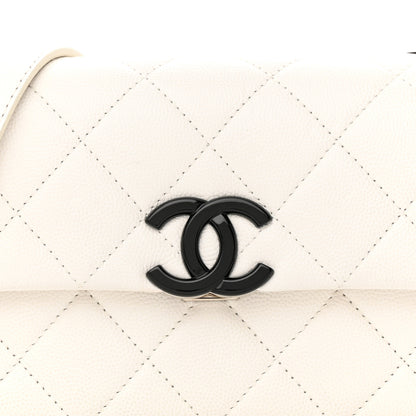 Chanel Caviar Quilted My Everything Small Flap White Black 8 of 15
