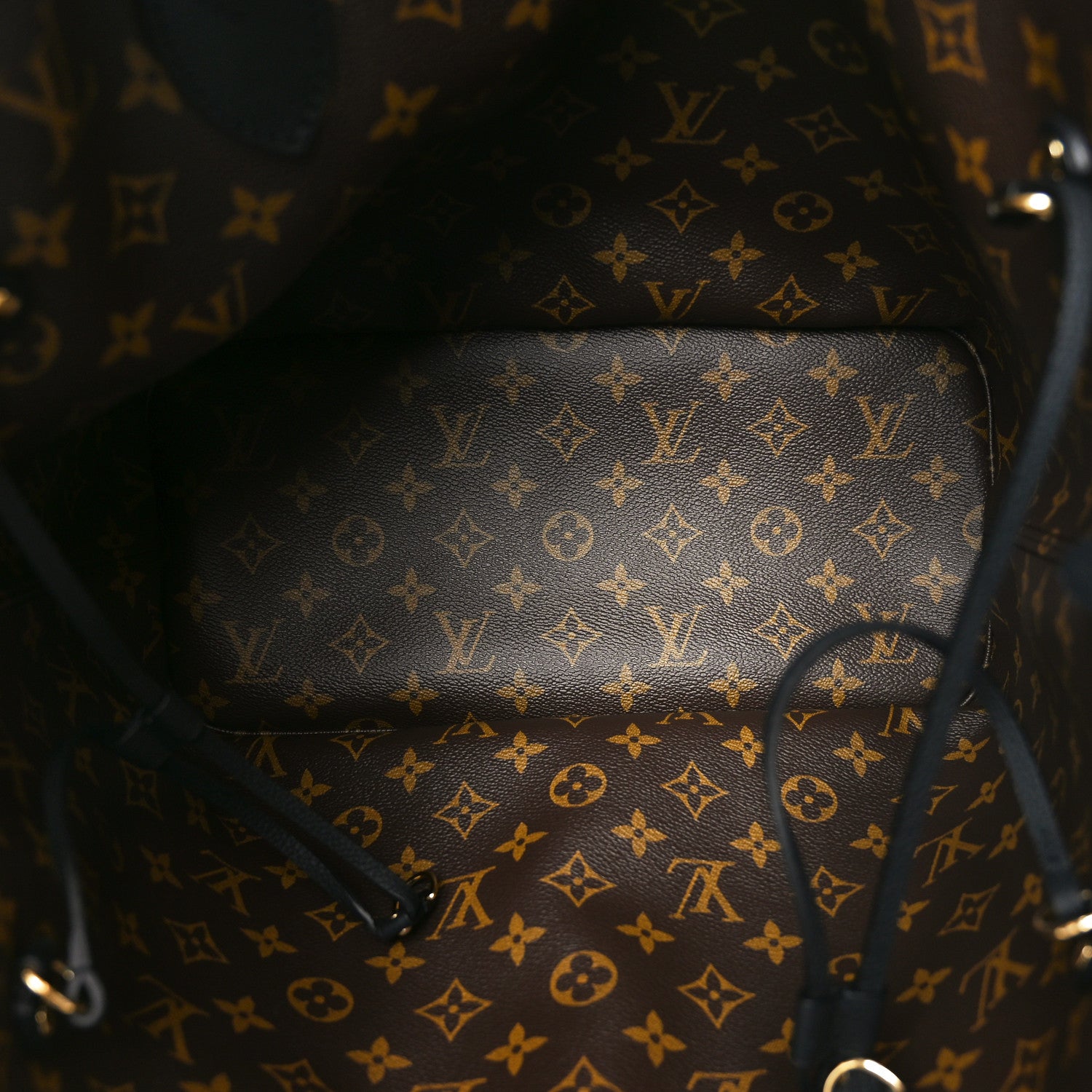 Louis Vuitton Monogram Calfskin Neo Neverfull Inside Out MM Black