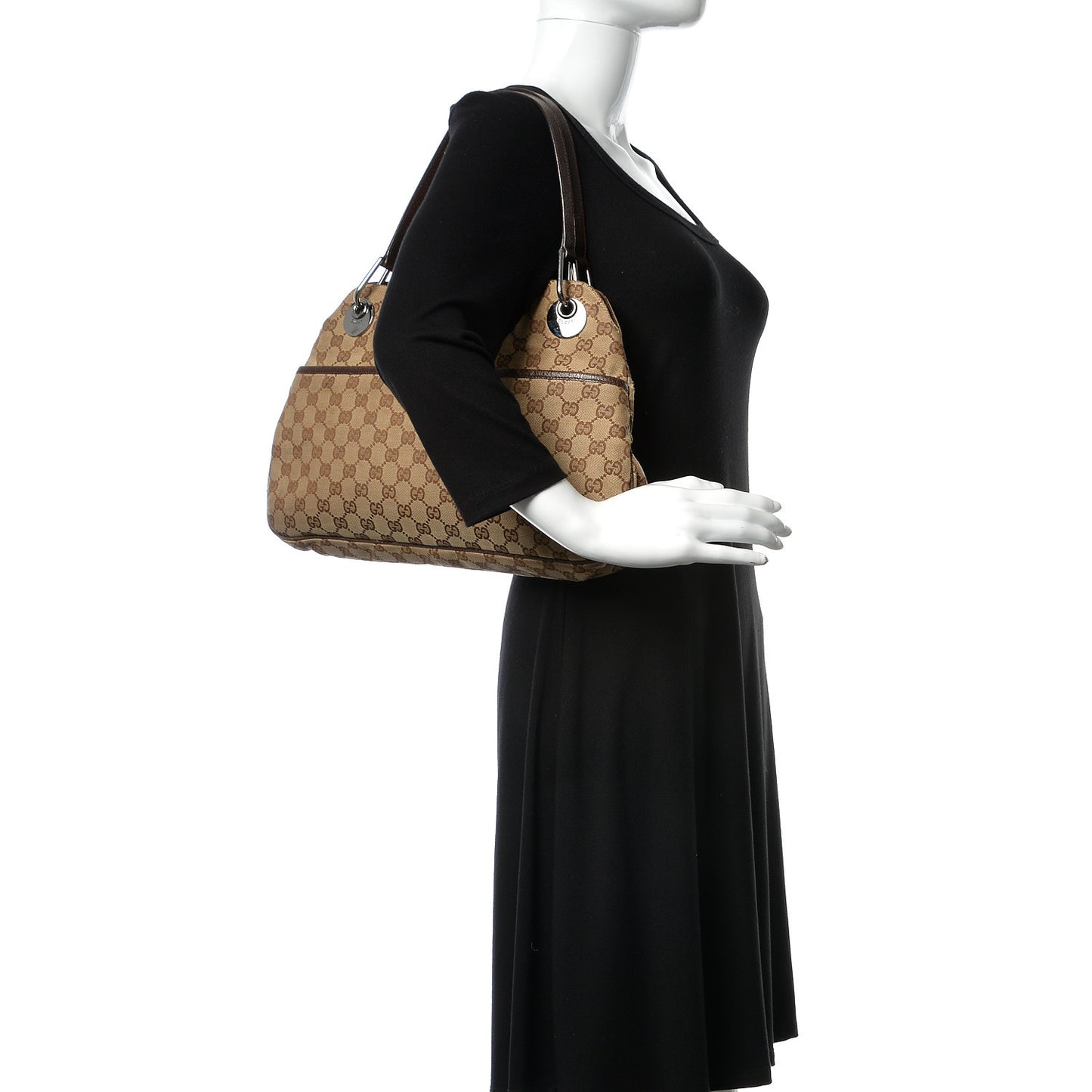 Monogram Medium Eclipse Shoulder Bag Dark Brown