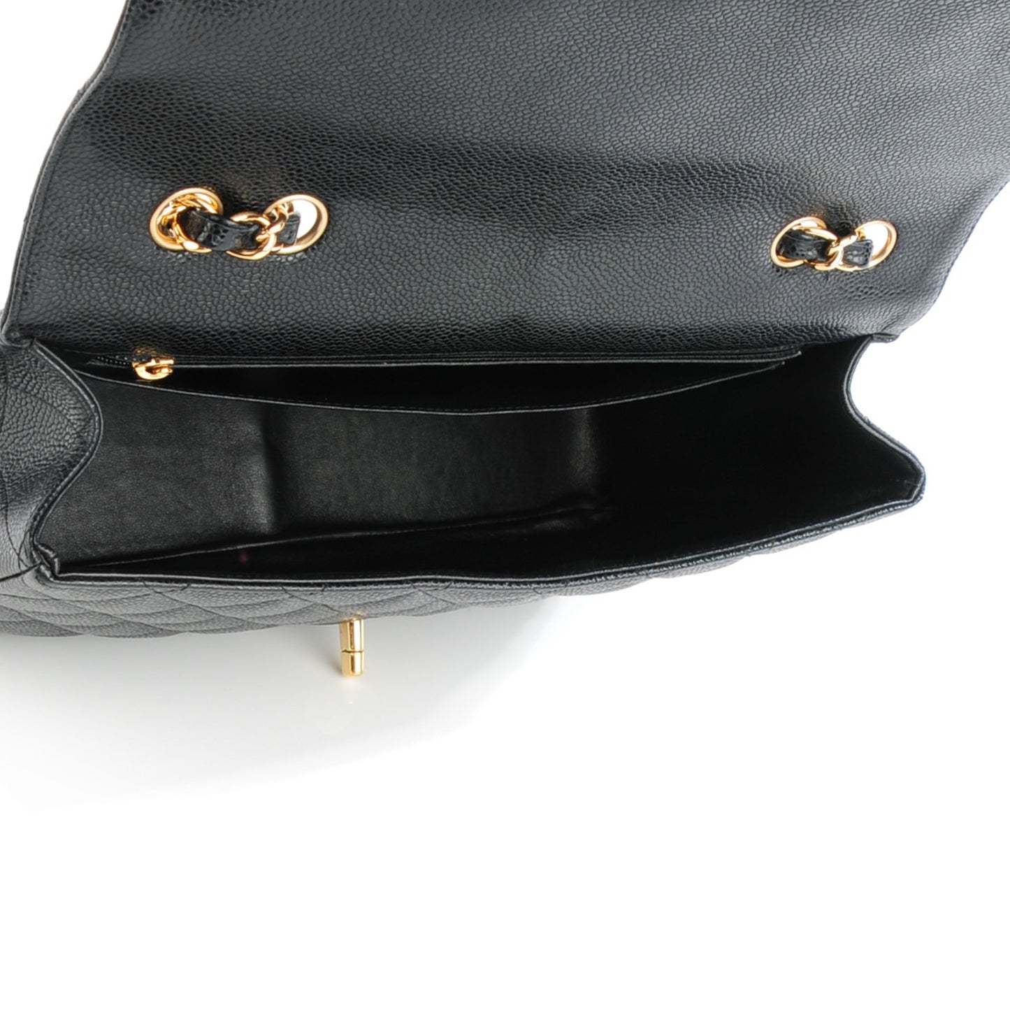 Caviar Quilted Jumbo Single Flap Black