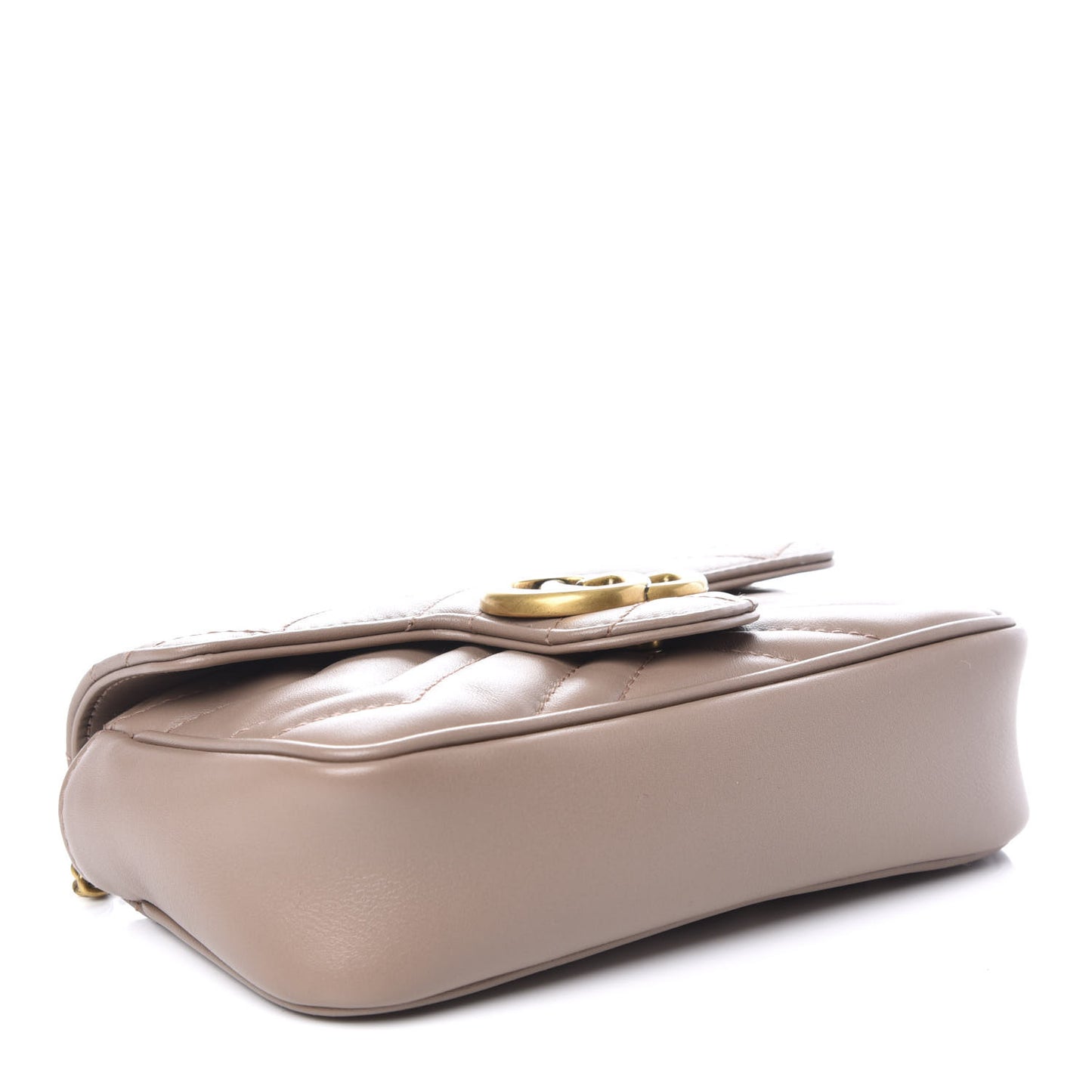Calfskin Matelasse Super Mini GG Marmont Shoulder Bag Porcelain Rose