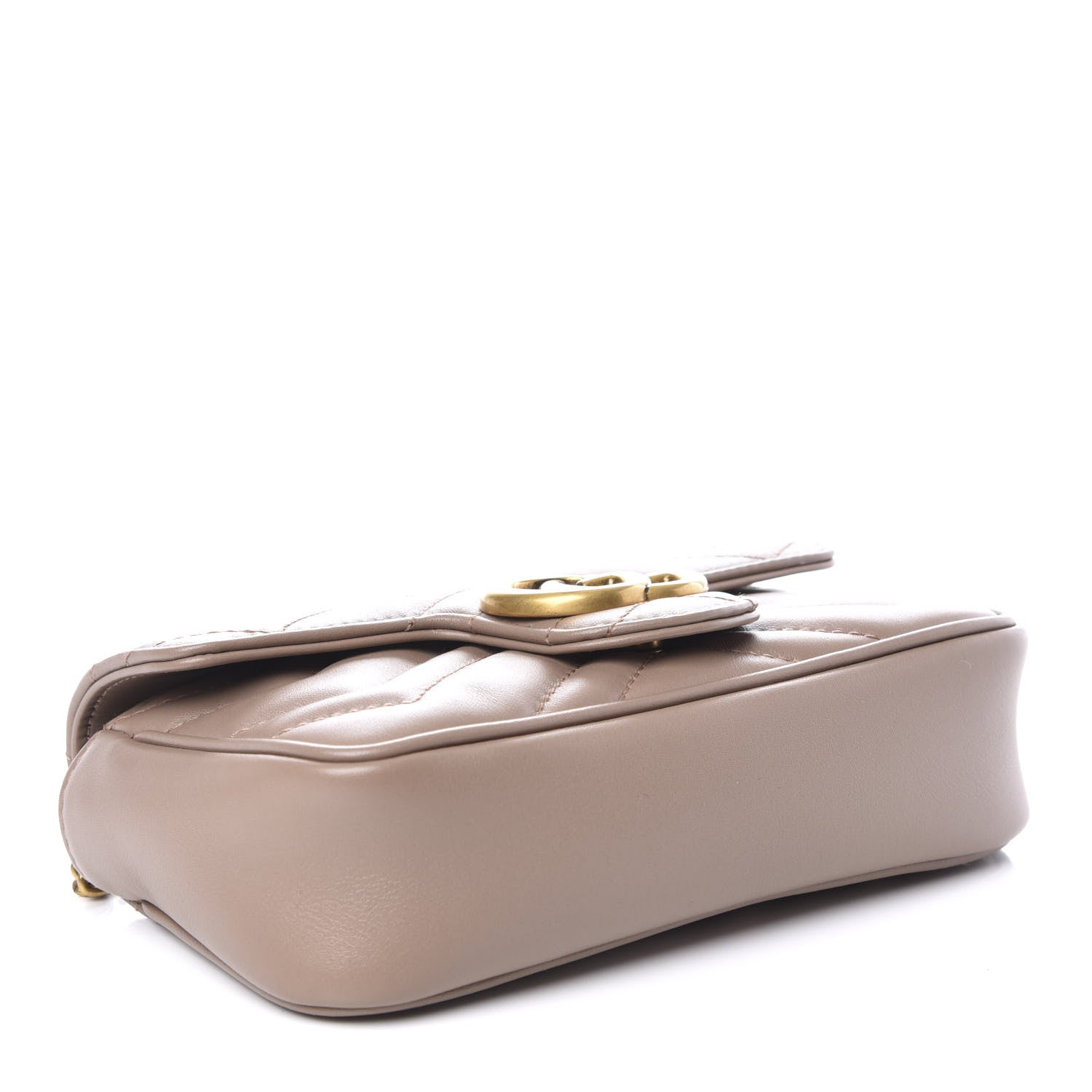 Gucci Calfskin Matelasse Super Mini GG Marmont Shoulder Bag Porcelain Rose 5 of 10
