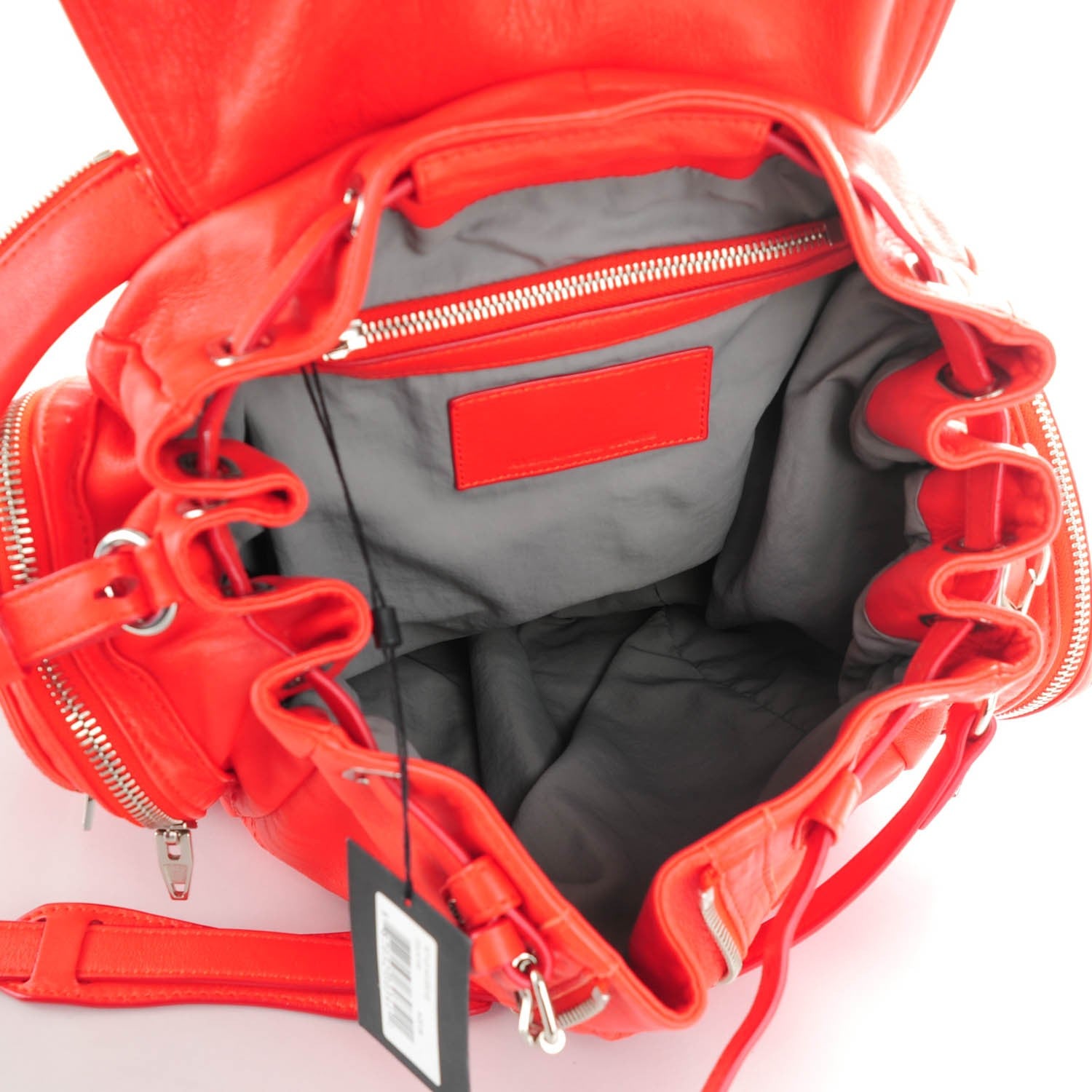 Alexander Wang Lambskin Marti Convertible Backpack Cola Rhodium Hardware 5 of 8
