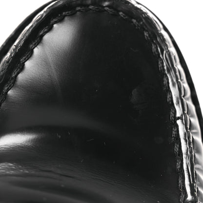 Saint Laurent Glazed Calfskin Chunky Le Loafer Penny Slippers 39 Black 12 of 12