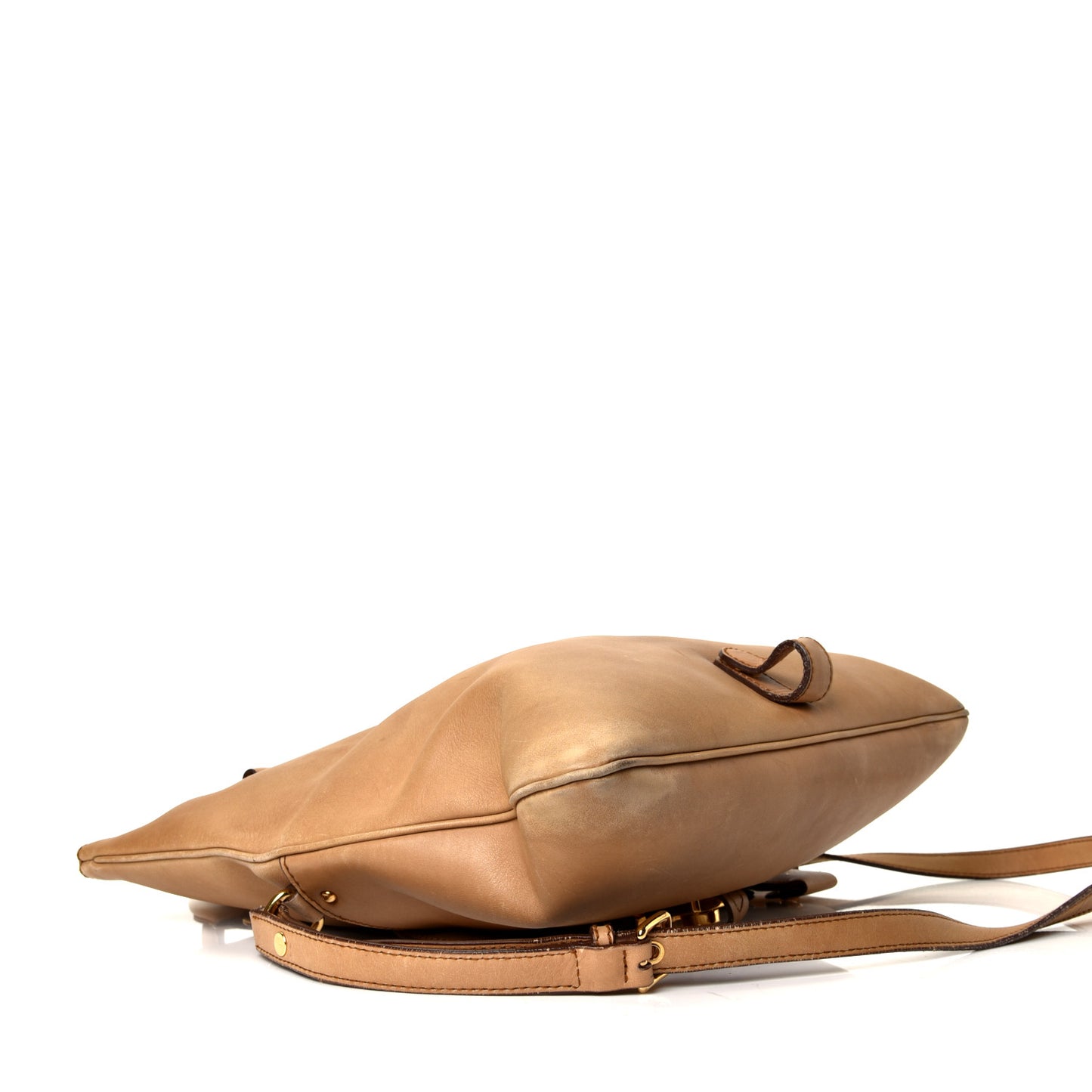 Vitello Foldable Shoulder Bag Sabbia