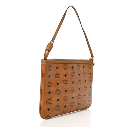 MCM Visetos Liz Shopper Tote Pouch Cognac 2 of 7