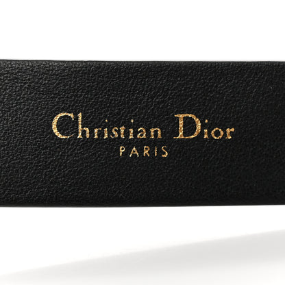 Christian Dior Calfskin 30 Montaigne Cut-Out CD Belt 95 38 Black 5 of 10