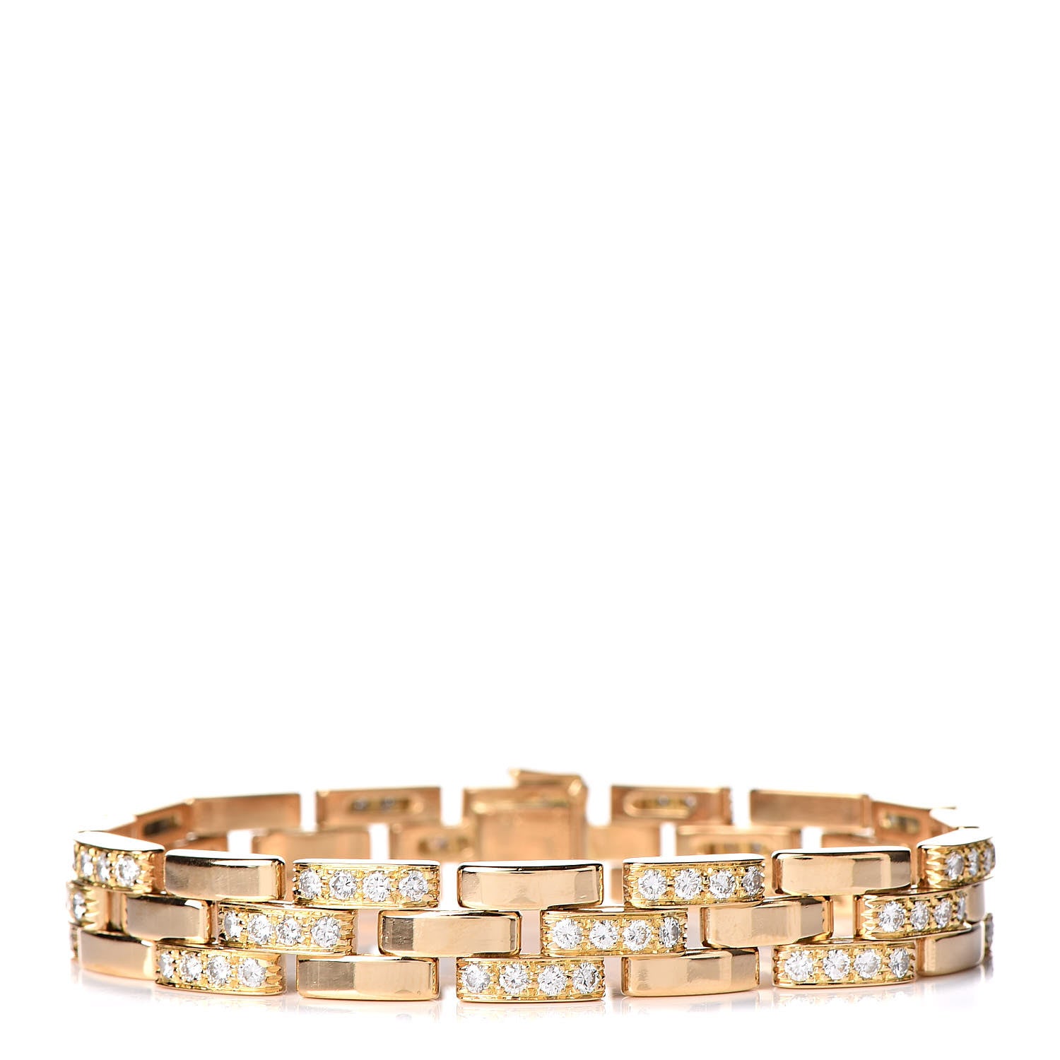 Cartier 18K Yellow Gold Diamond Maillon Panthere Link Bracelet 1 of 5