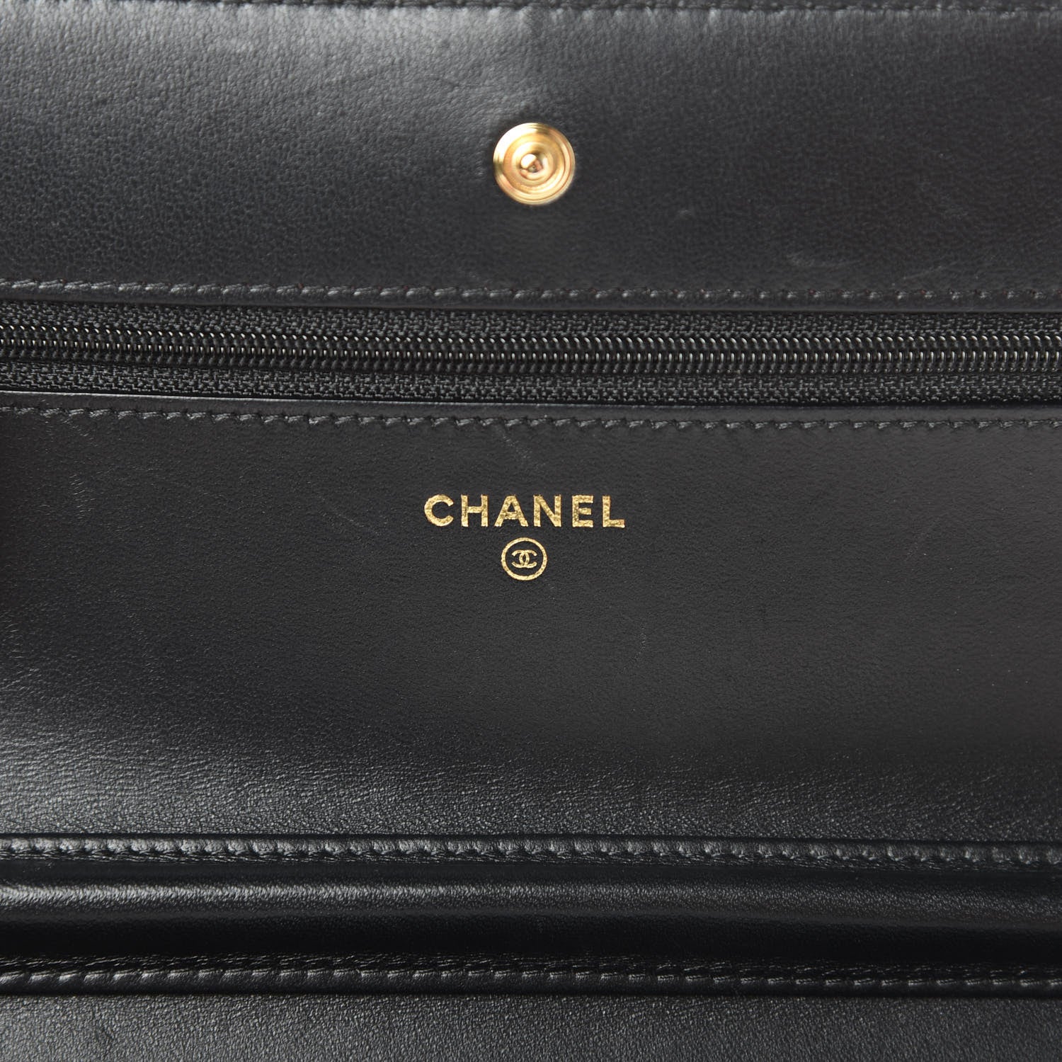 Chanel Lambskin Quilted Wallet On Chain WOC Black 6 of 16