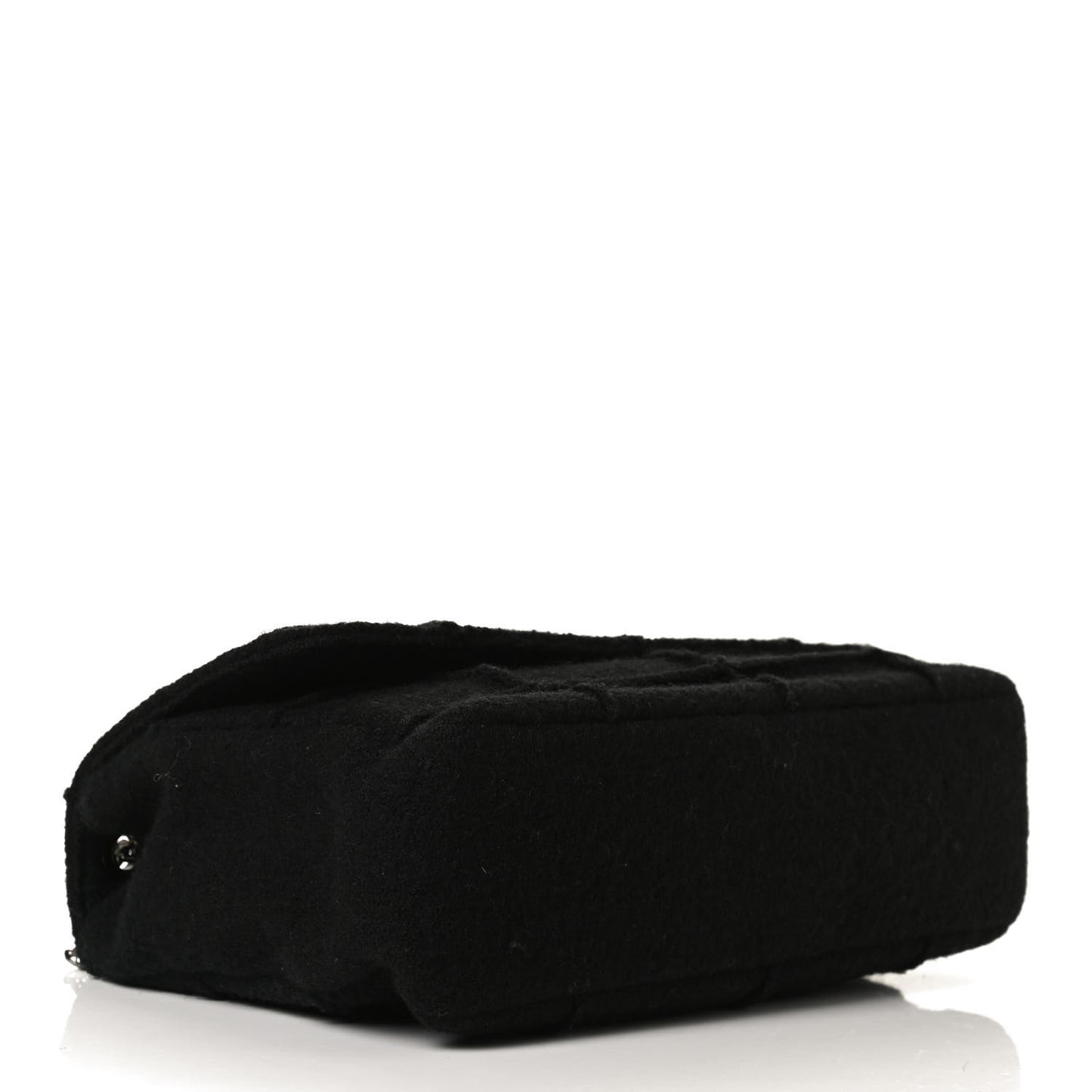 Wool Jumbo Chocolate Bar Mademoiselle Flap Black