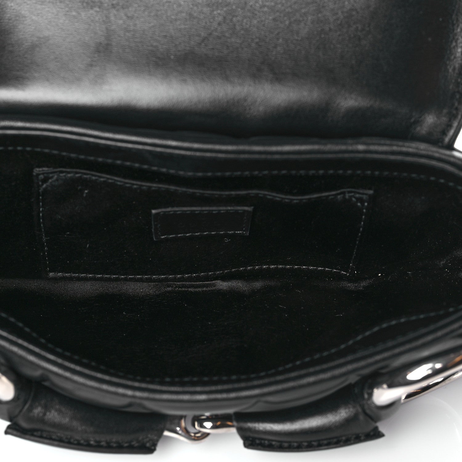 Gucci Nappa Vertical Matelasse Small Maxi Horsebit Chain Shoulder Bag Black 5 of 8