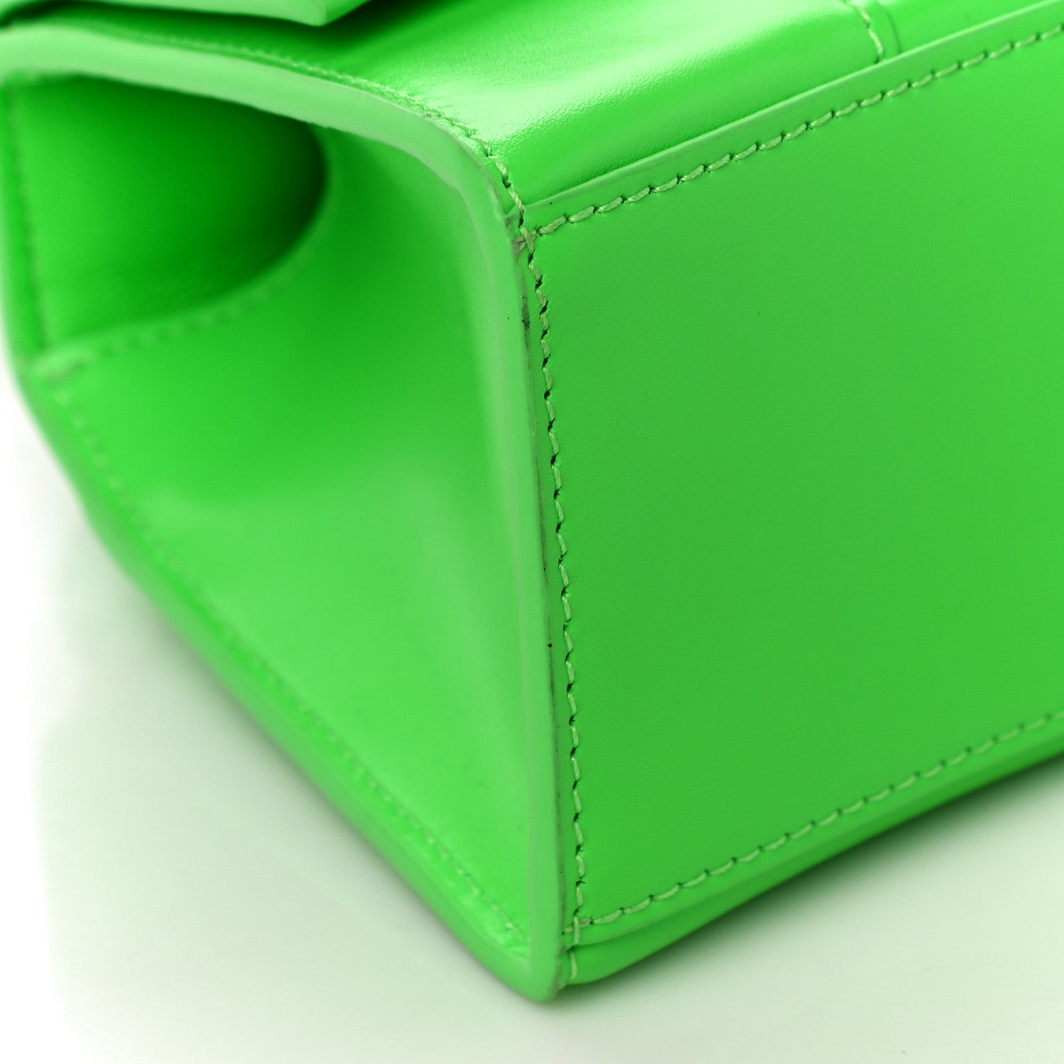 Balenciaga Shiny Box Calfskin Hourglass Top Handle Bag XS Fluo Green 10 of 11