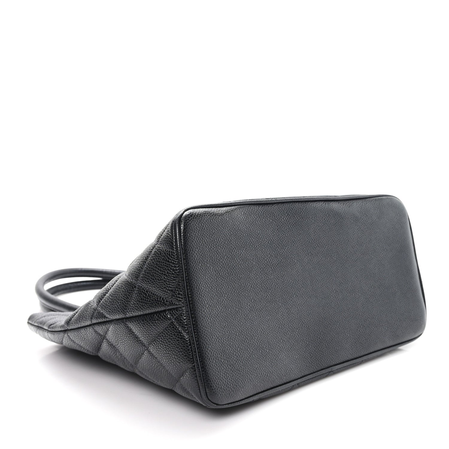 FASHIONPHILE Caviar Quilted Medallion Tote Black 4 of 12