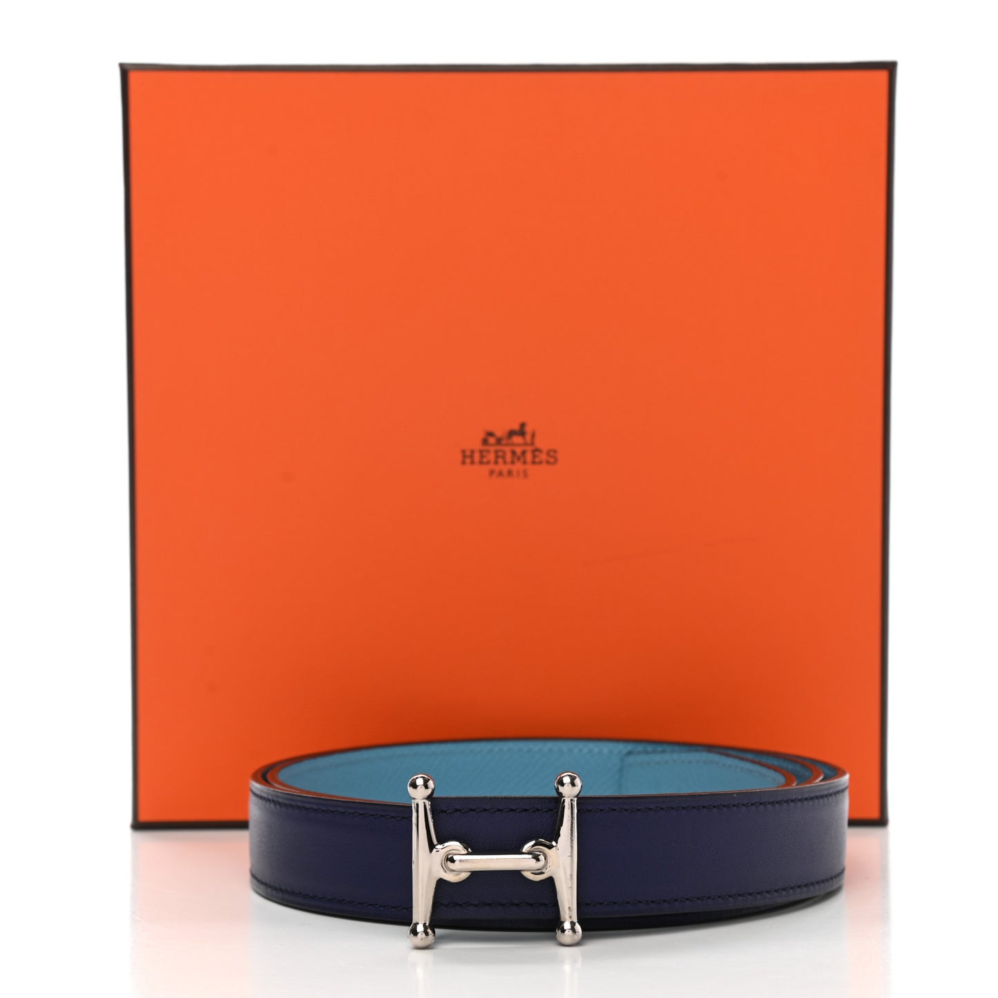 Swift Epsom 24mm Mors H Belt 85 Bleu Encre Bleu Du Nord
