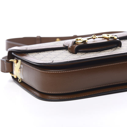 Gucci GG Supreme Monogram Horsebit 1955 Shoulder Bag Beige Brown Sugar 8 of 9