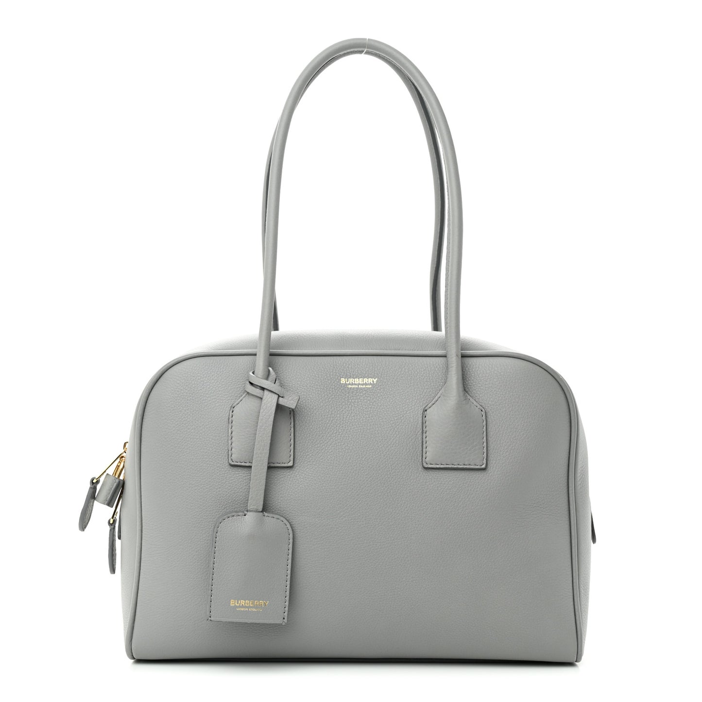 Soft Grain Calfskin Half Cube Bag Bright Cloud Grey