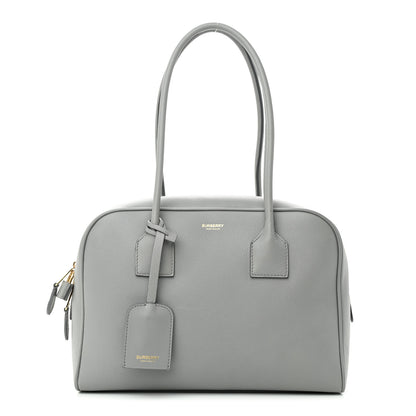 Burberry Soft Grain Calfskin Half Cube Bag Bright Cloud Grey 1 of 11