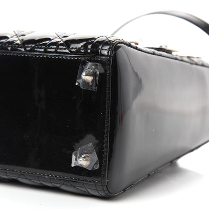 Christian Dior Patent Cannage Medium Lady Dior Black 10 of 11
