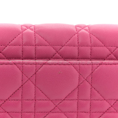 Christian Dior Lambskin Cannage Tri-Color Mini Miss Dior Promenade Pouch Pink Red 14 of 14