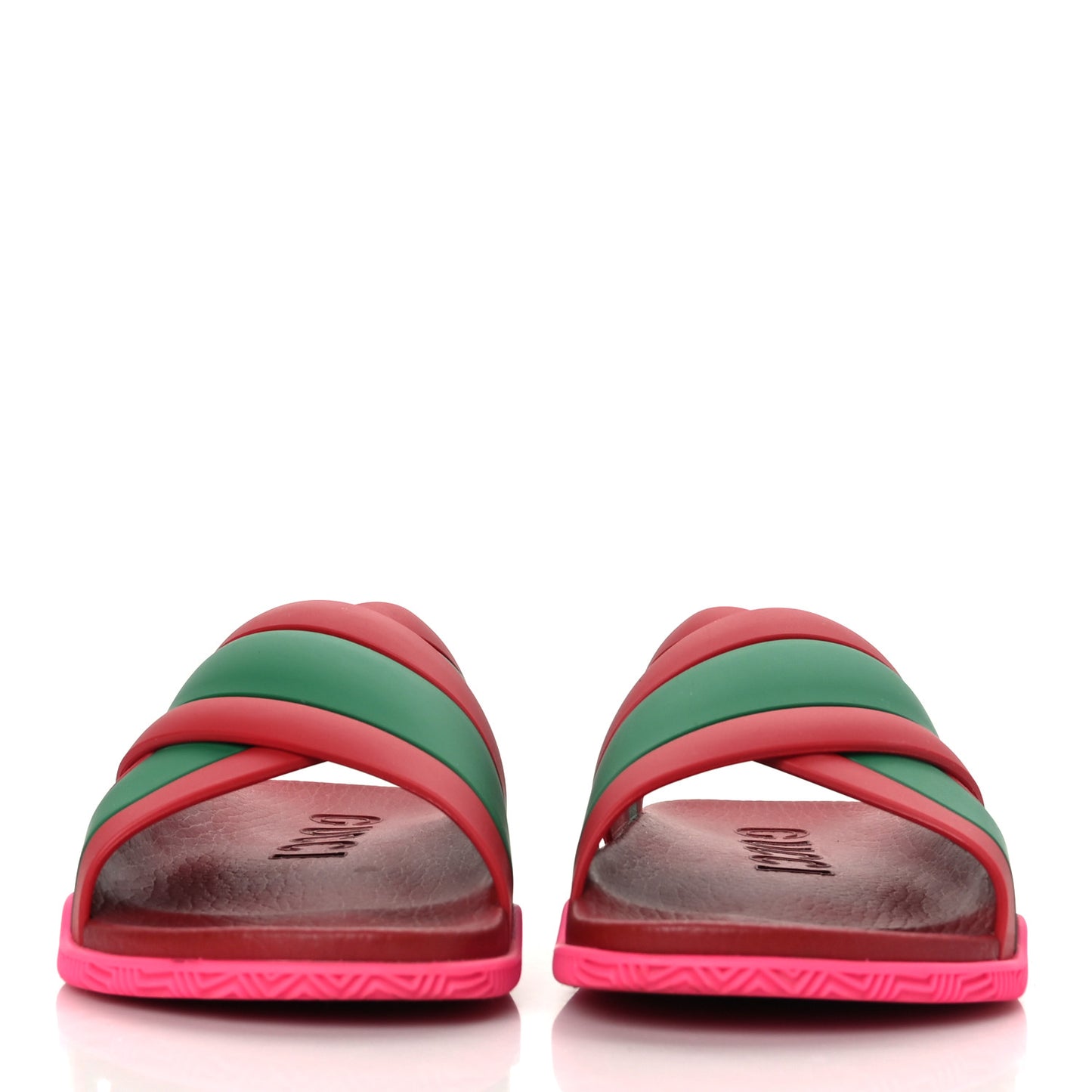 Rubber Web Womens Criss Cross Slide Sandals 38 Coral New Shamarock