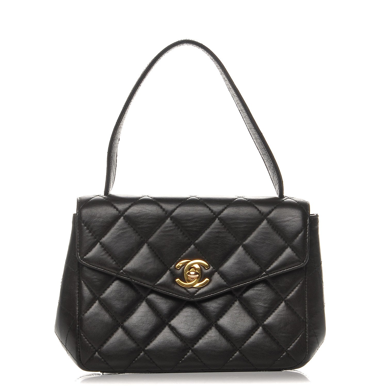 Chanel Lambskin Mini Kelly Flap Bag Black 1 of 9