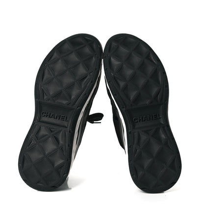 Chanel Velvet Calfskin Mixed Fibers CC Sneakers 36 Black 8 of 9