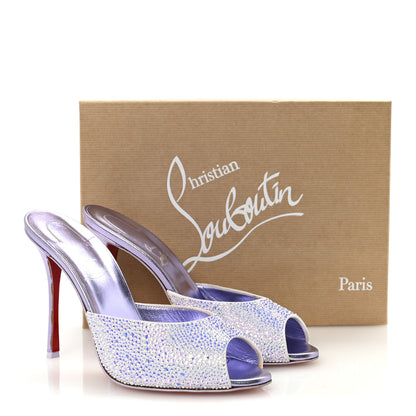 Christian Louboutin Suede Crystal Strass Me Dolly 100 Sandals 40 Lilac 9 of 9