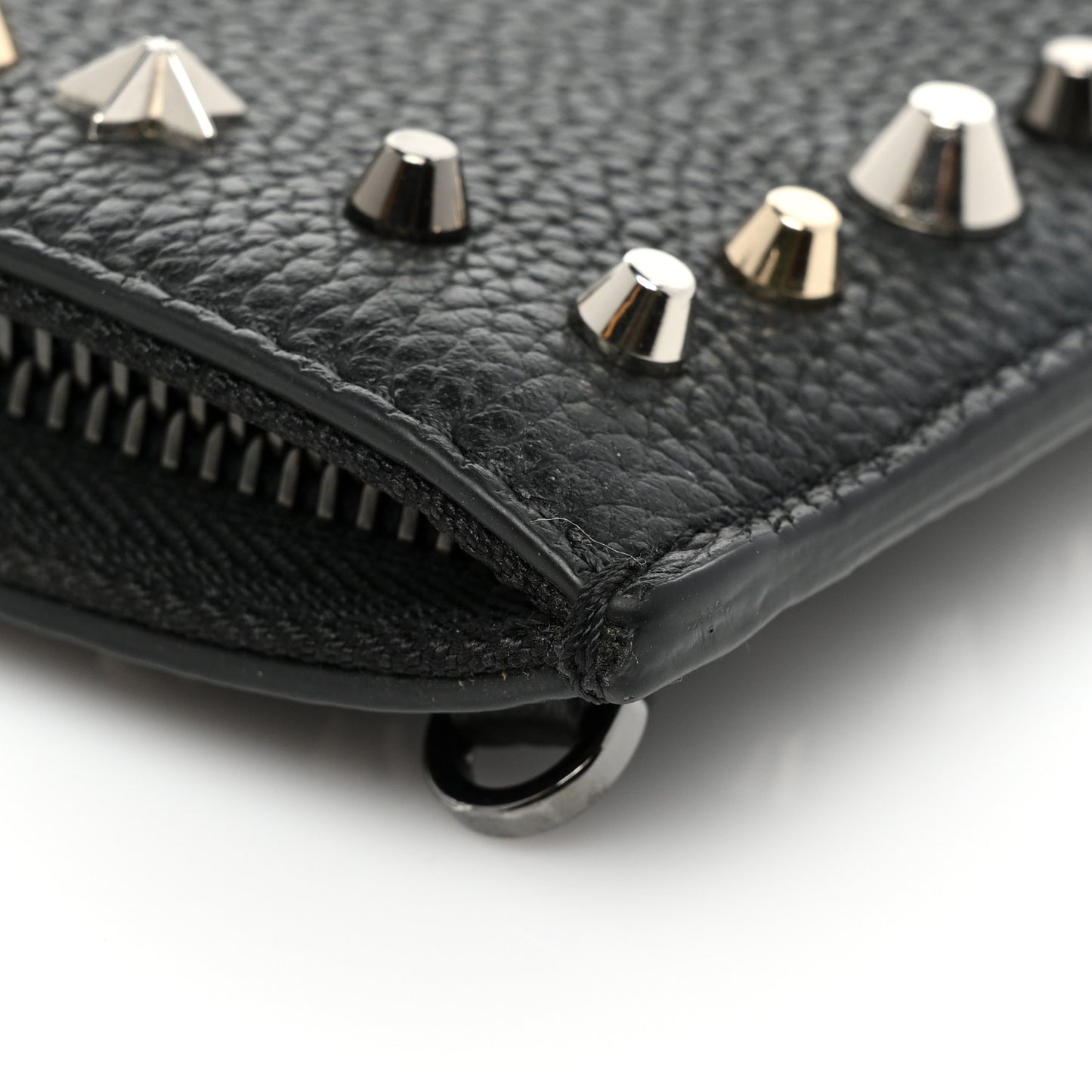 Calfskin Empire Trashmix Spike Loubiclutch Clutch Black
