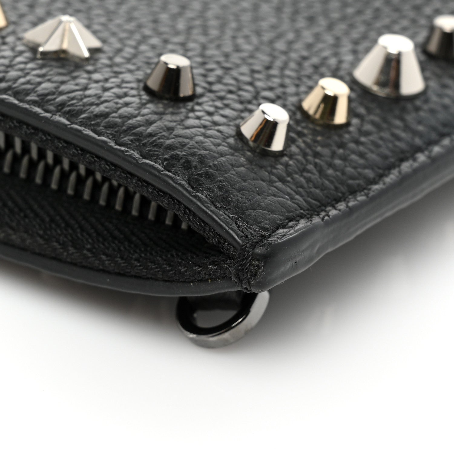 Christian Louboutin Calfskin Empire Trashmix Spike Loubiclutch Clutch Black 11 of 13
