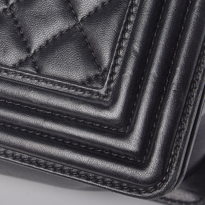 Chanel Lambskin Quilted New Medium Boy Flap Black 9 of 9