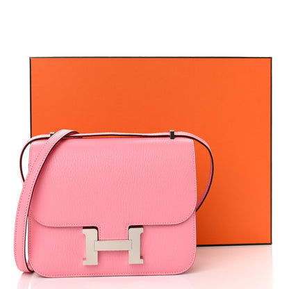 Hermes Chevre Mysore Verso Constance 18 Rose Confetti Sanguine 11 of 11