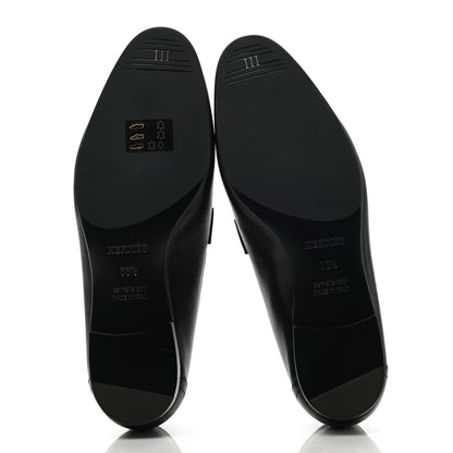 Hermes Goatskin Womens Paris Loafers 36.5 Black 5 of 9