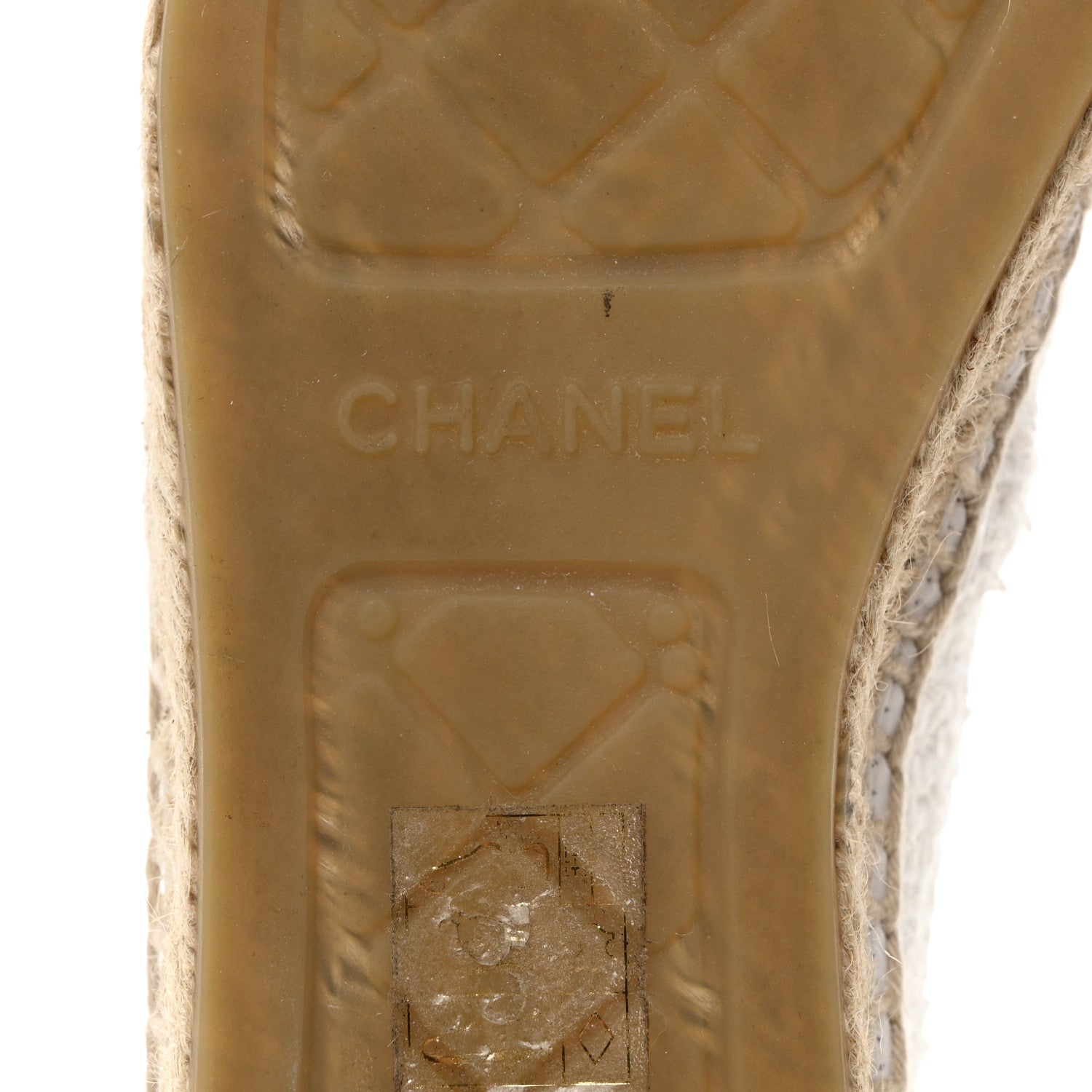 Chanel Tweed Grosgrain CC Espadrilles 40 White Black 8 of 8