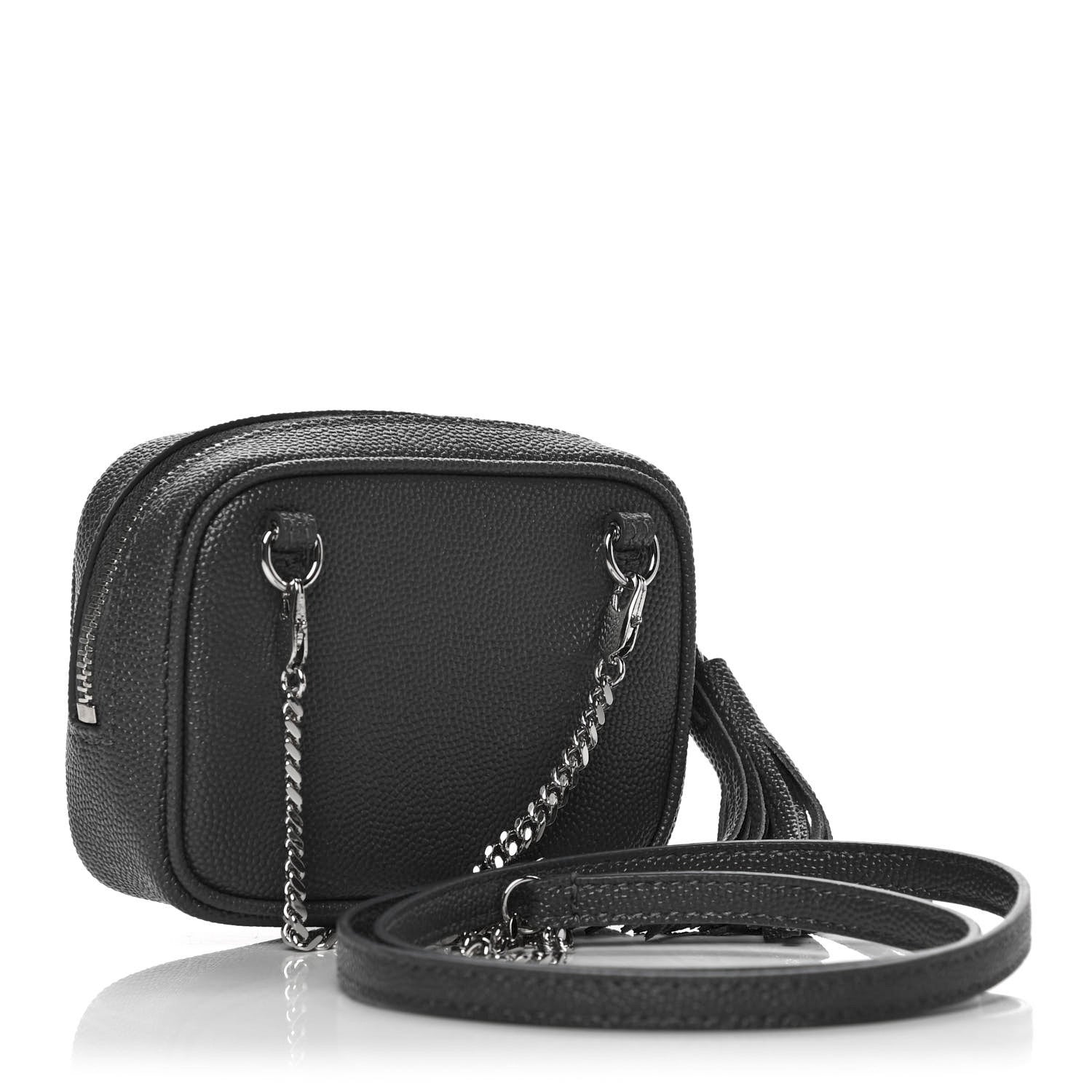 Saint Laurent Grain De Poudre Matelasse Monogram Baby Lou Camera Bag Dark Smog 3 of 11