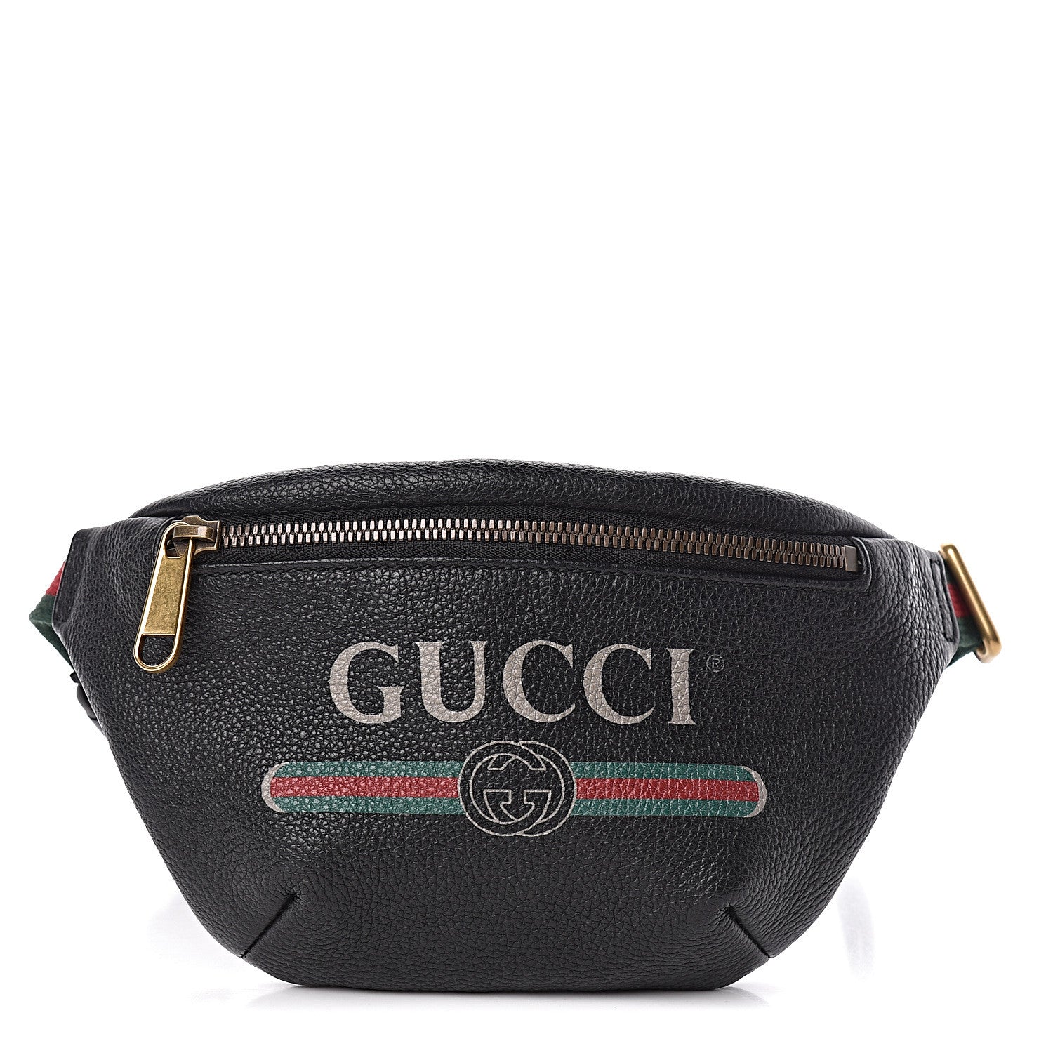 Gucci Grained Calfskin Small Logo Belt Bag Black 1 of 10