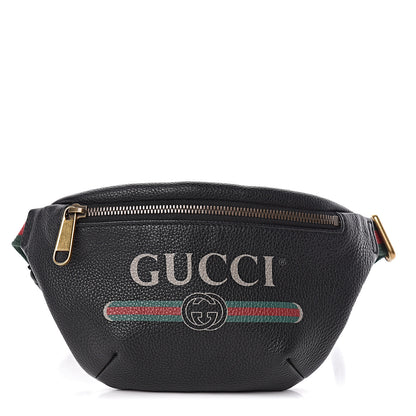 Gucci Grained Calfskin Small Logo Belt Bag Black 1 of 10