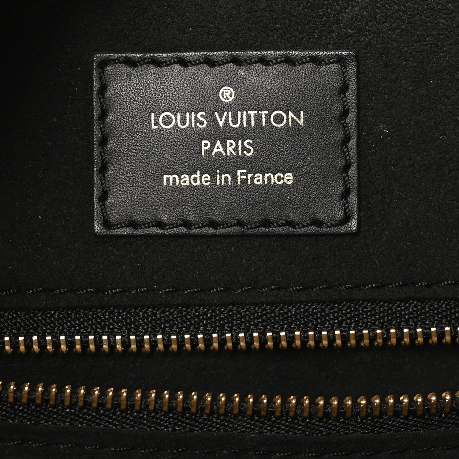 Louis Vuitton Calfskin Monogram Fold Tote PM Cream Khaki Black 6 of 9