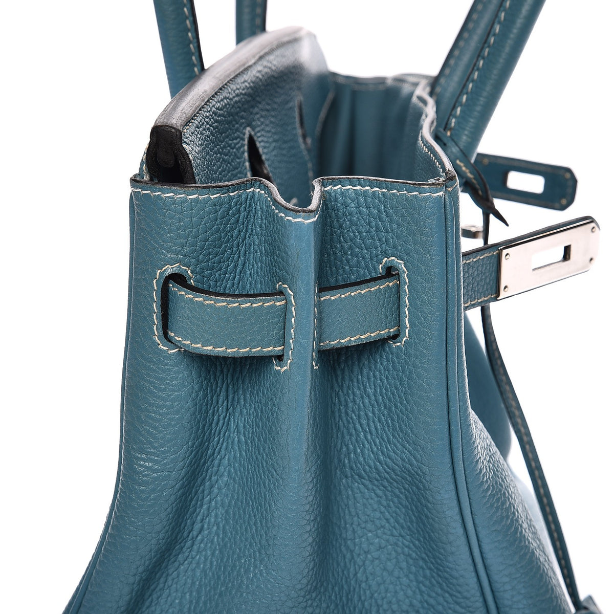 Hermes Taurillon Clemence Birkin 30 Blue Jean 26 of 35