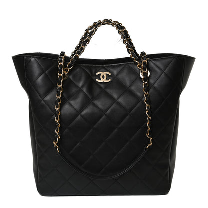 Chanel Calfskin Stitched Large Shopping Bag Black 1 of 10