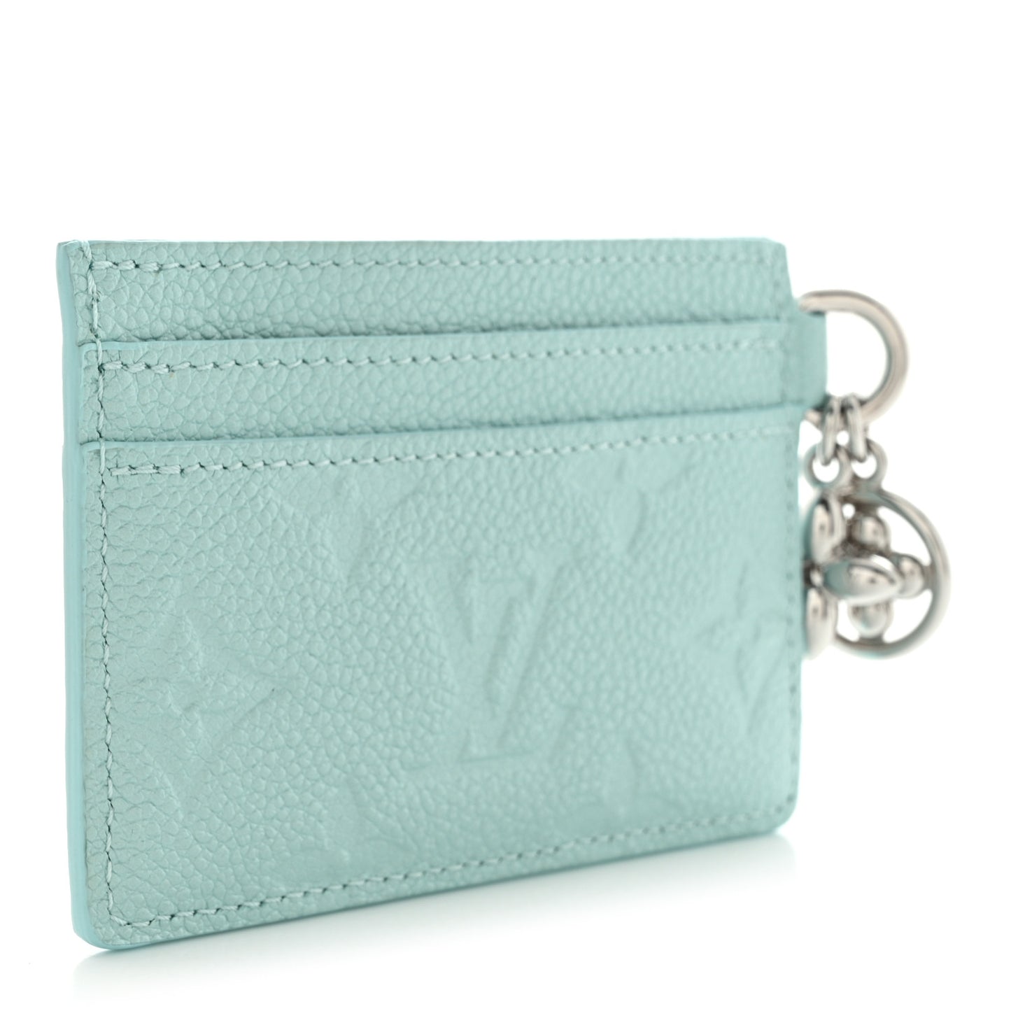 Empreinte Monogram LV Charms Card Holder Pearly Lagoon Turquoise