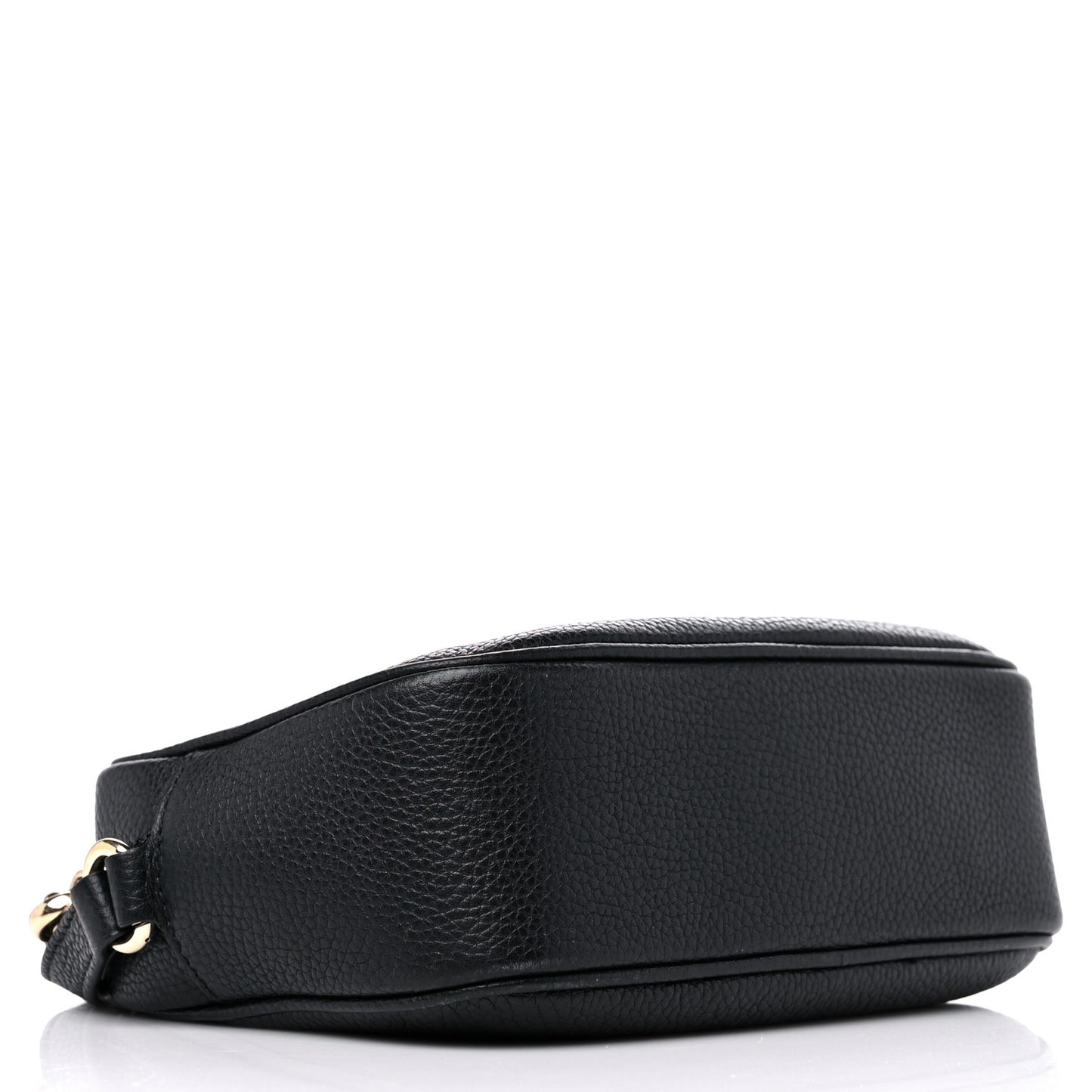 Pebbled Calfskin Small Soho Disco Bag Black