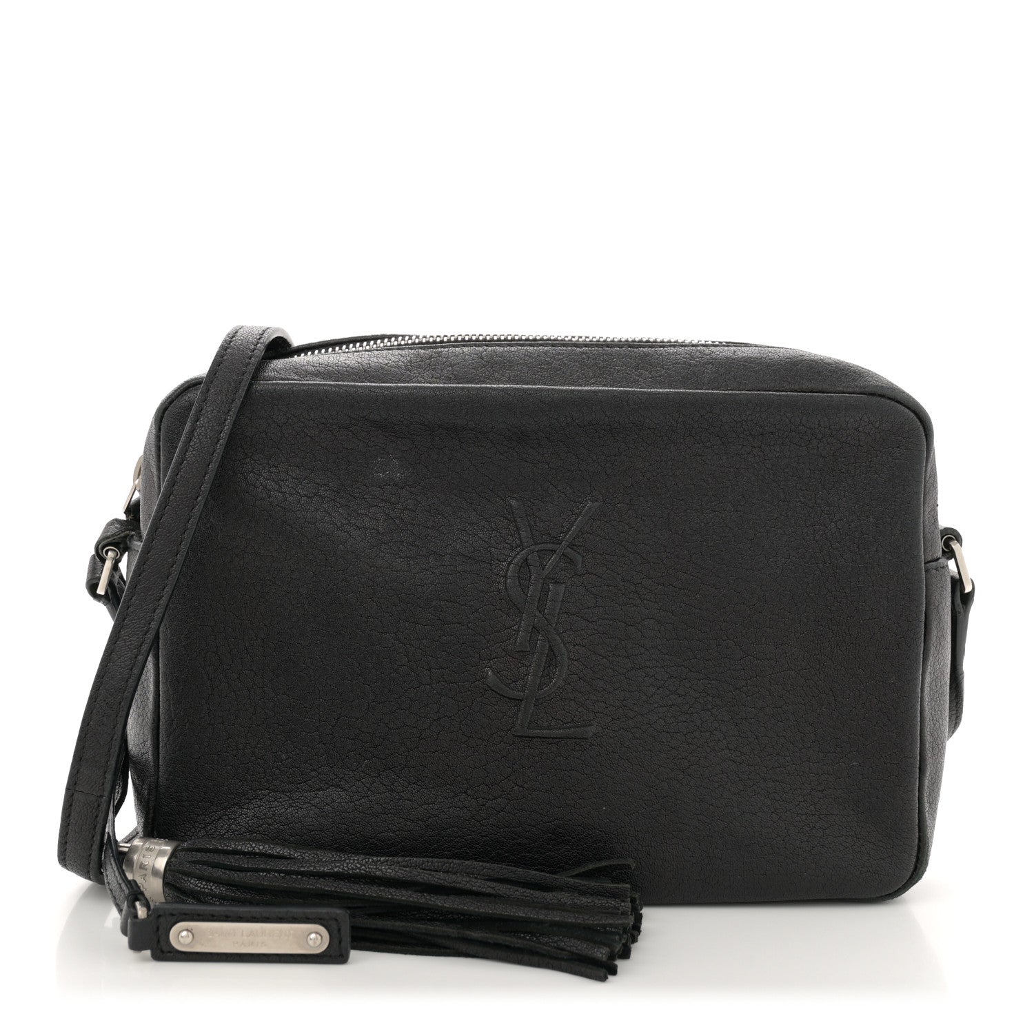 Saint Laurent Lambskin Monogram Small Lou Camera Bag Black 1 of 14