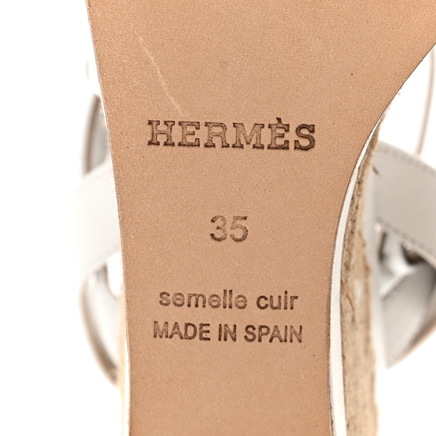 Metallic Nappa Amarres Espadrille Wedge 35 White Gris Argente