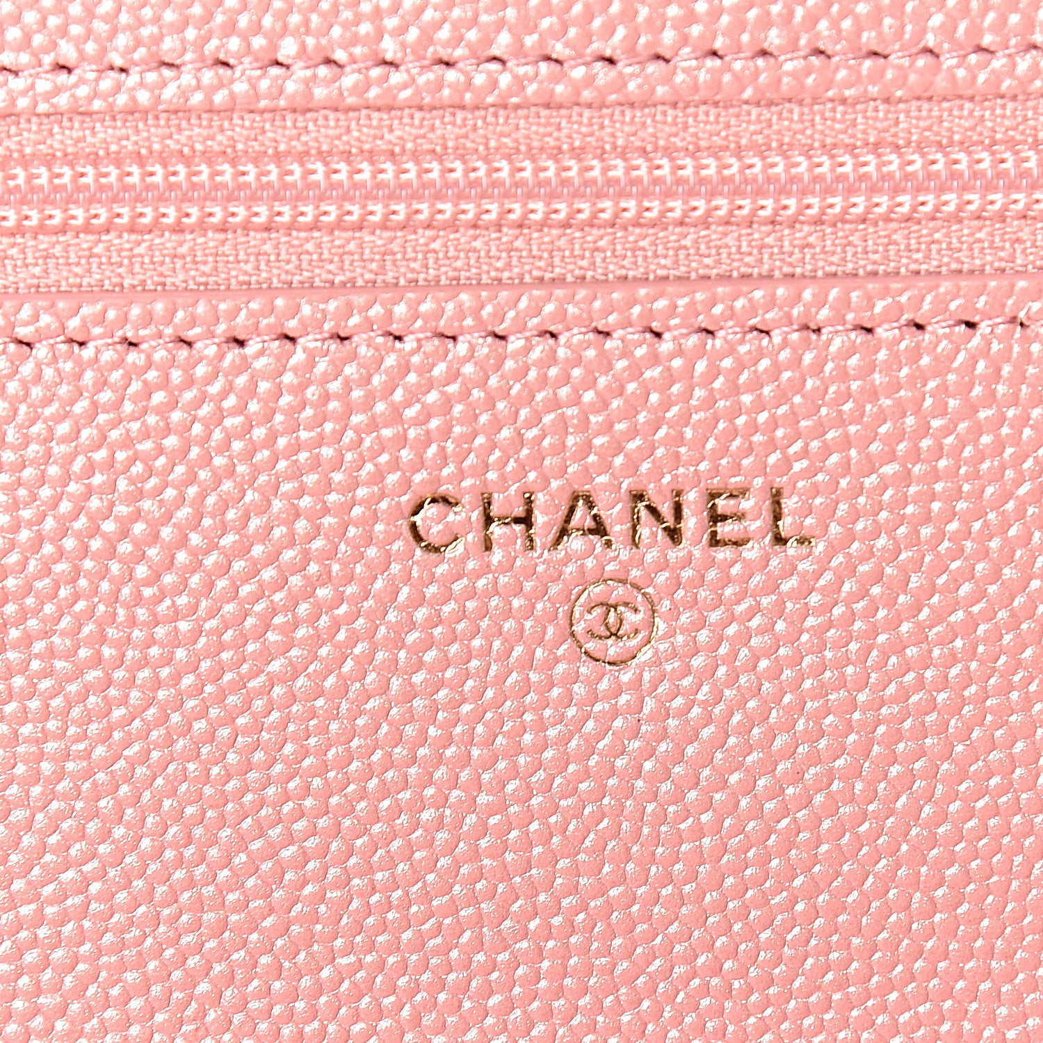 Chanel Iridescent Caviar Quilted Wallet on Chain WOC Rose Pink 6 of 11