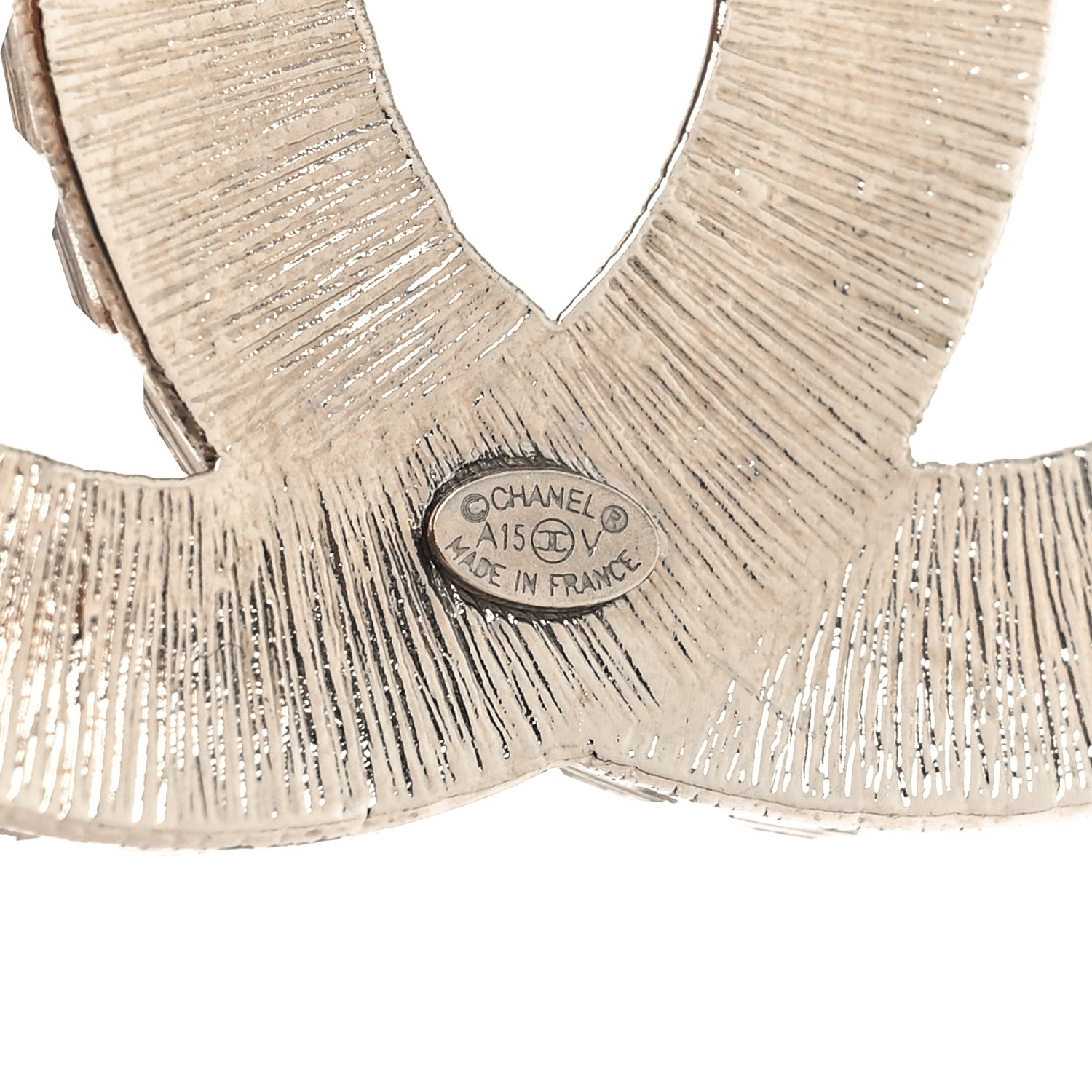 Chanel Baguette Crystal CC Brooch Silver 3 of 5