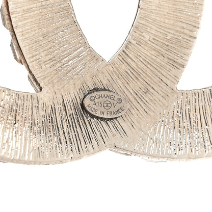 Chanel Baguette Crystal CC Brooch Silver 3 of 5