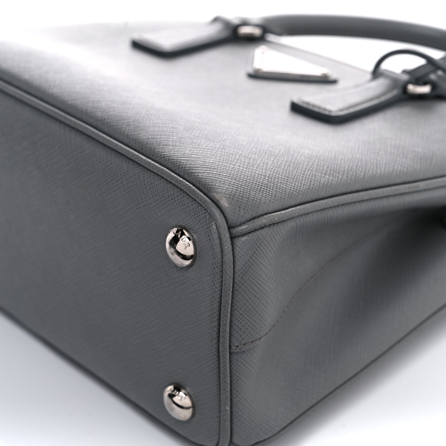 Saffiano Lux Micro Galleria Shoulder Bag Ardesia