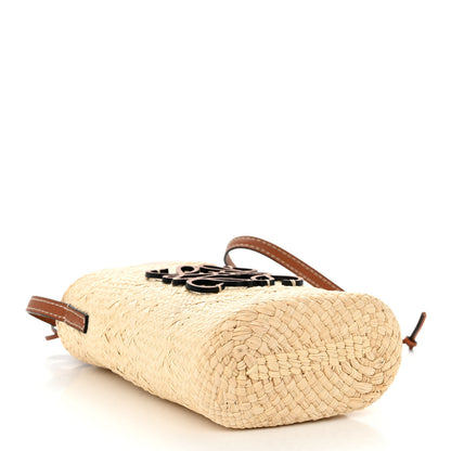Loewe Calfskin Raffia Paulas Ibiza Square Bucket Bag Natural Tan 4 of 10