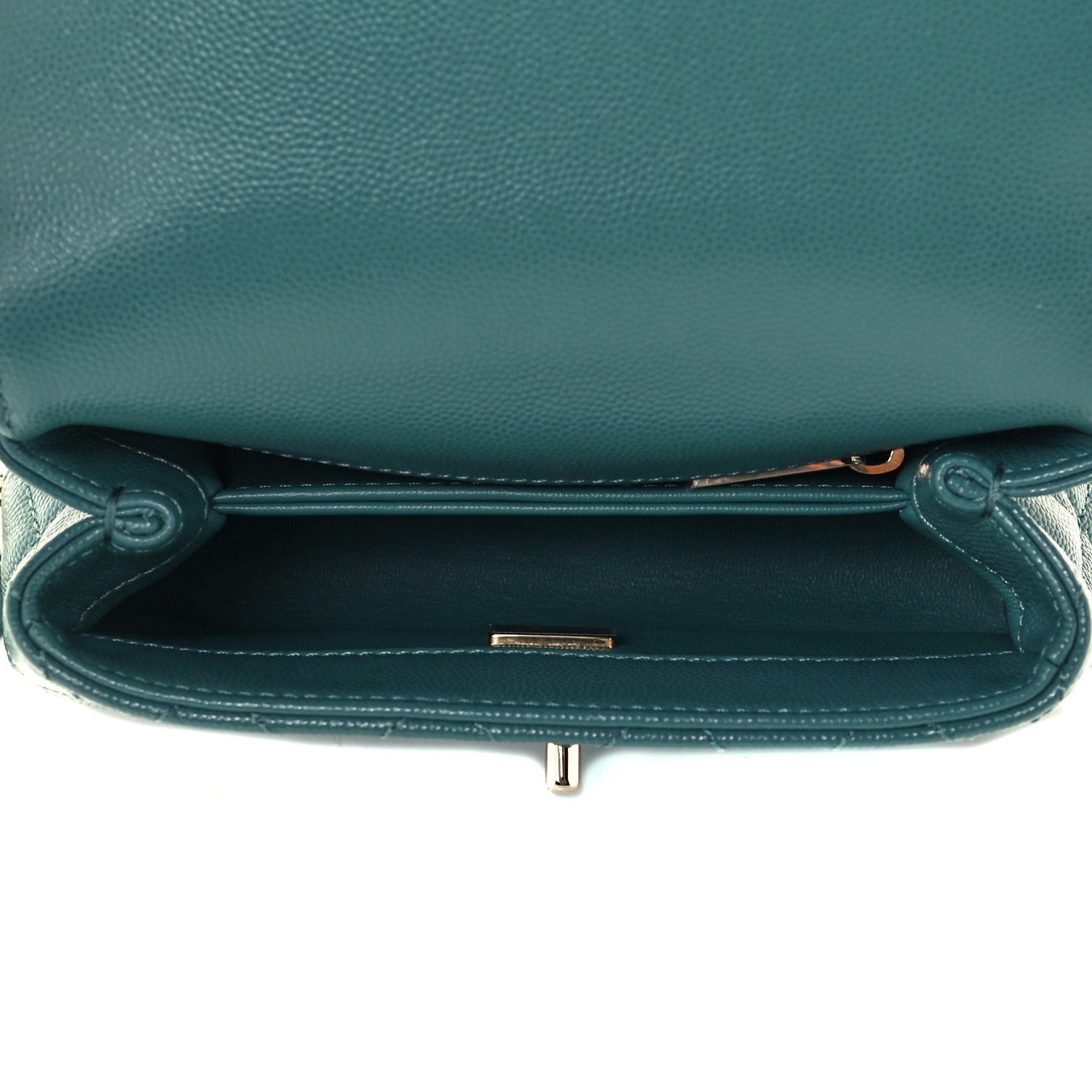 Chanel Caviar Quilted Extra Mini Coco Handle Flap Green 5 of 13