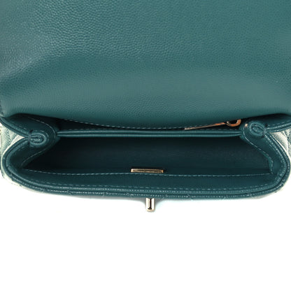 Chanel Caviar Quilted Extra Mini Coco Handle Flap Green 5 of 13